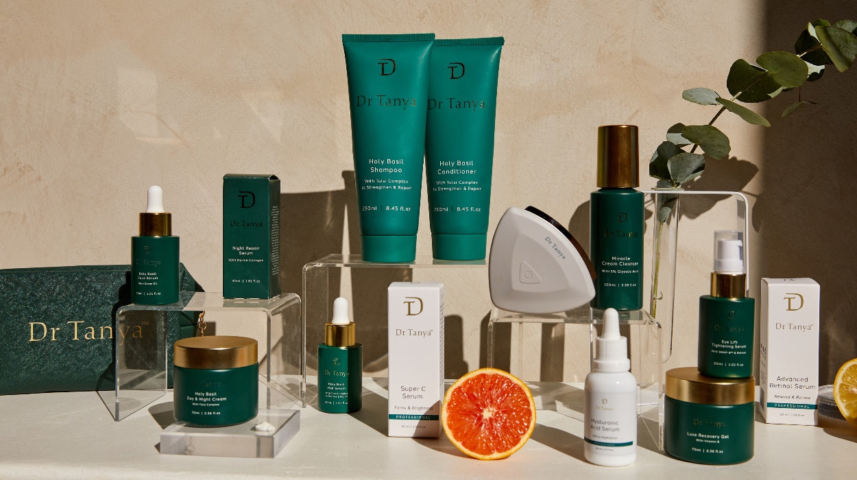 A photo of the Dr Tanya Skincare Range